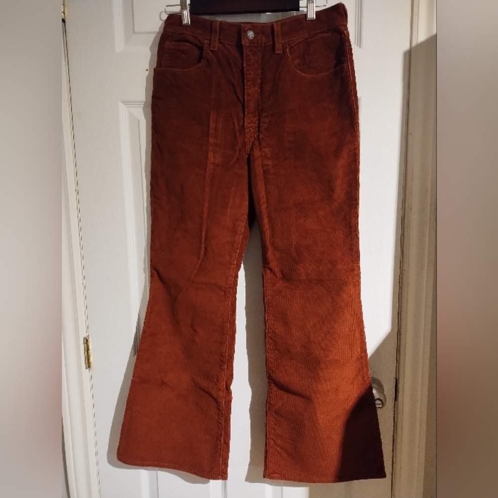 Levi's 70's High-Flare Corduroy Pants in Mahagony Rust
